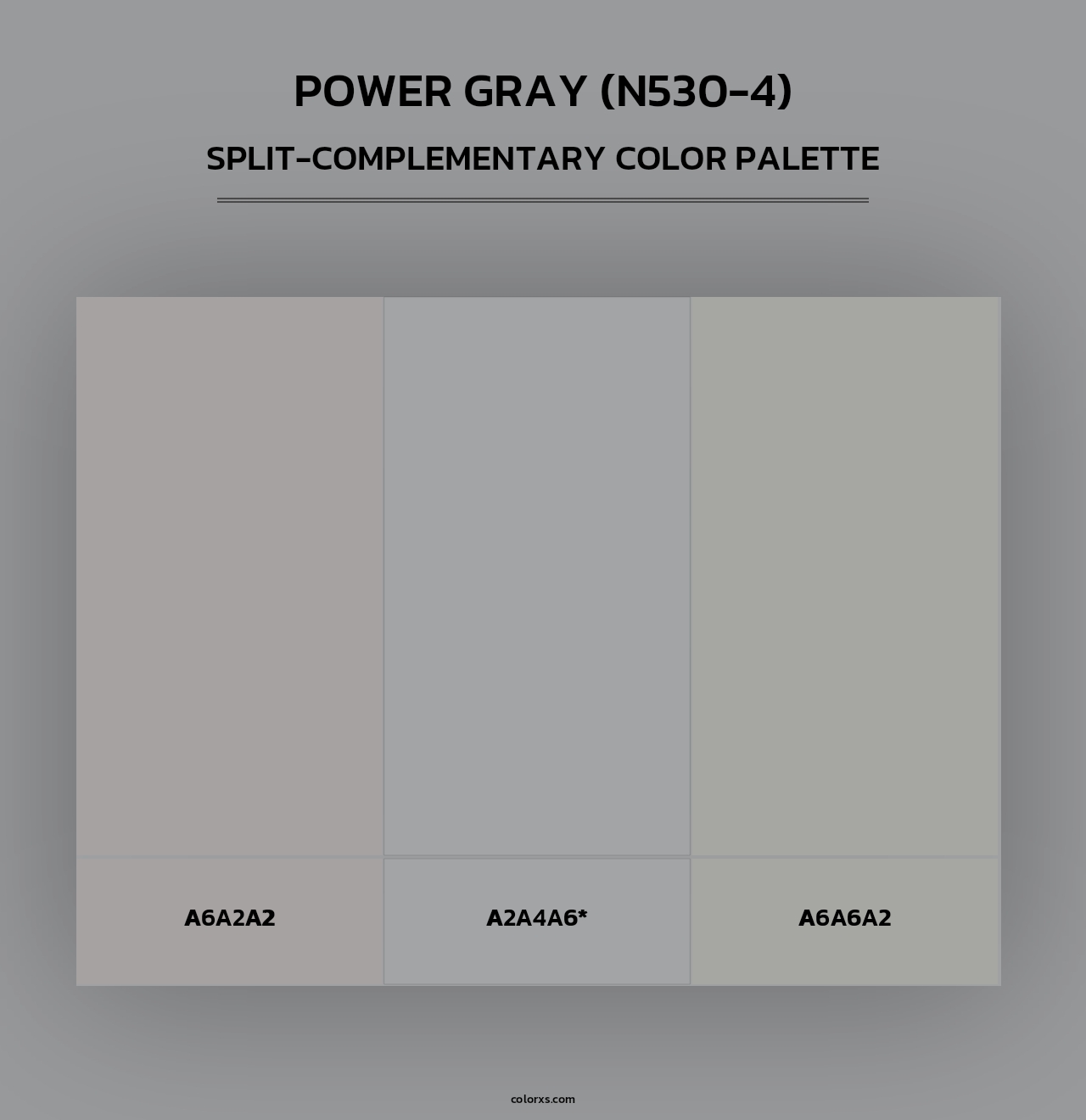 Power Gray (N530-4) - Split-Complementary Color Palette
