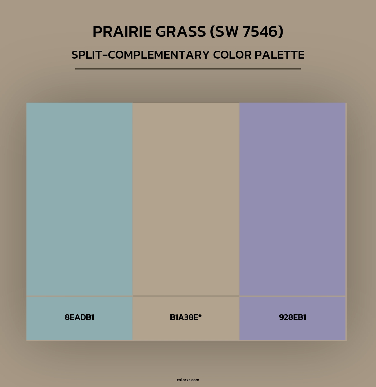 Prairie Grass (SW 7546) - Split-Complementary Color Palette
