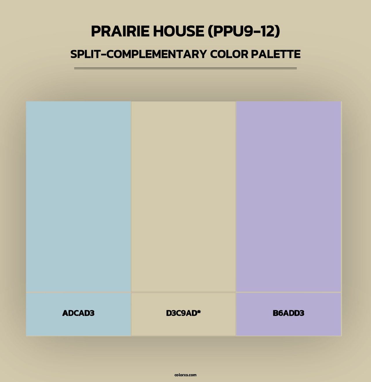 Prairie House (PPU9-12) - Split-Complementary Color Palette