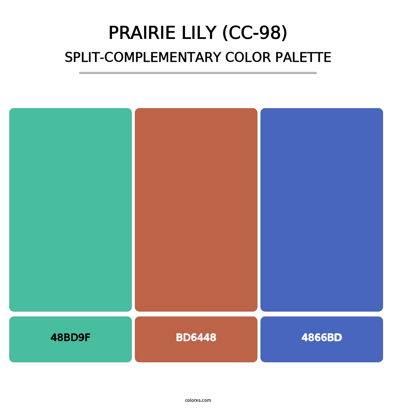 Prairie Lily (CC-98) - Split-Complementary Color Palette