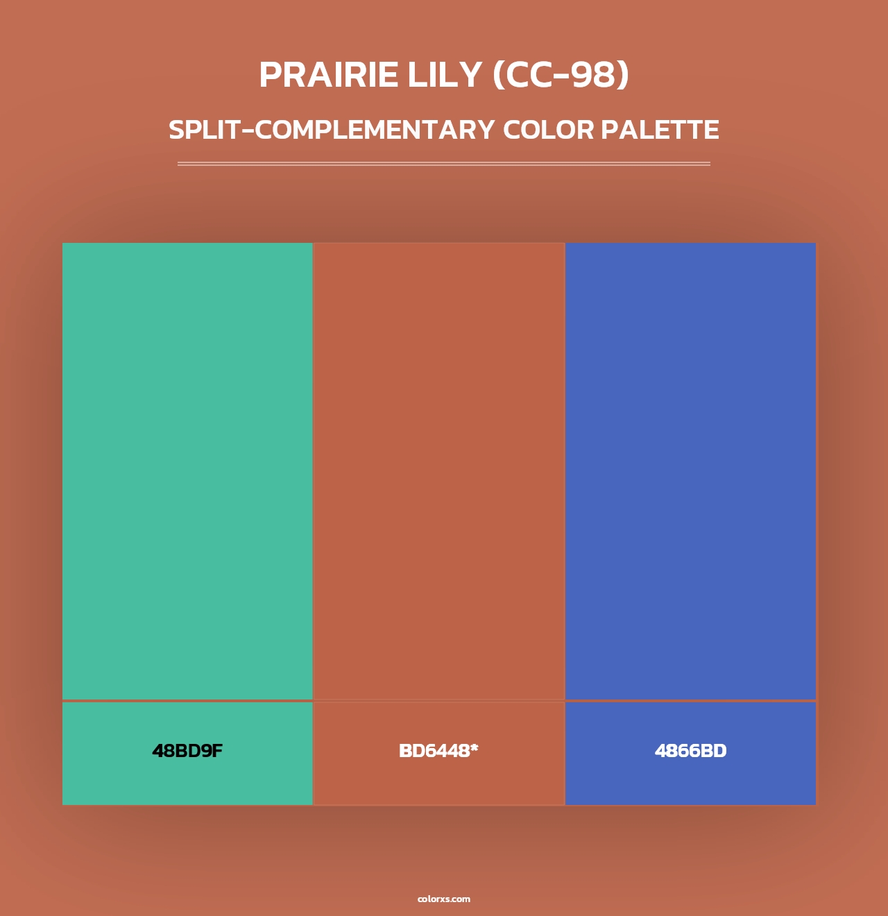 Prairie Lily (CC-98) - Split-Complementary Color Palette
