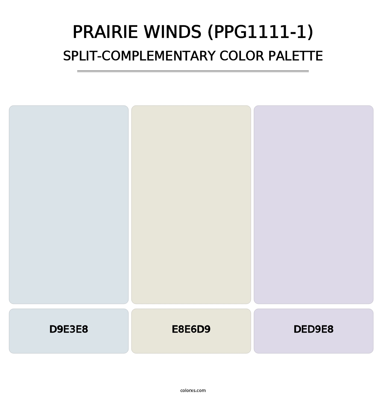 Prairie Winds (PPG1111-1) - Split-Complementary Color Palette