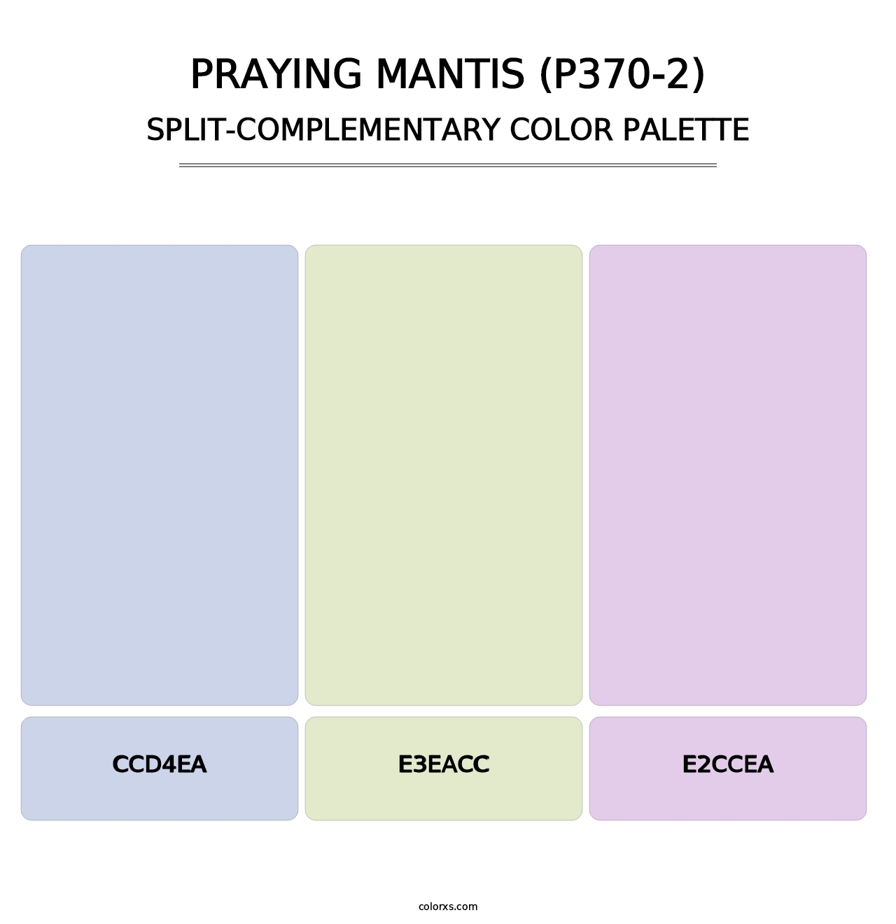 Praying Mantis (P370-2) - Split-Complementary Color Palette