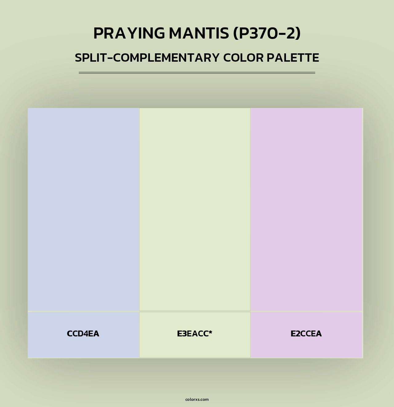 Praying Mantis (P370-2) - Split-Complementary Color Palette