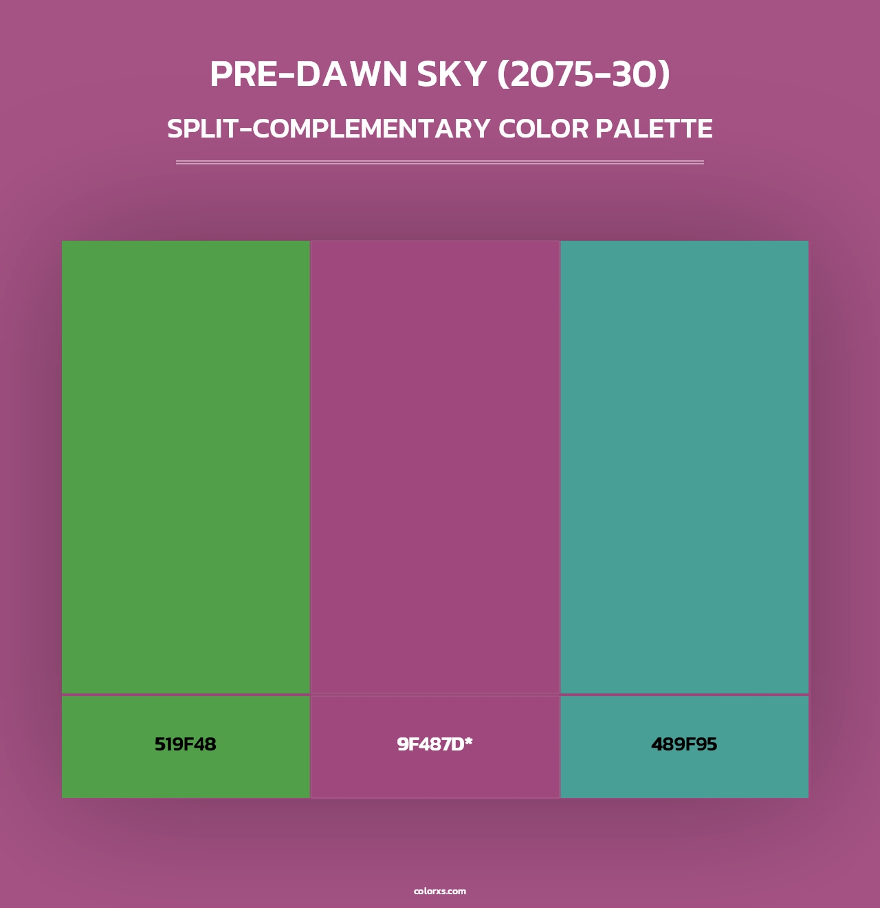 Pre-Dawn Sky (2075-30) - Split-Complementary Color Palette