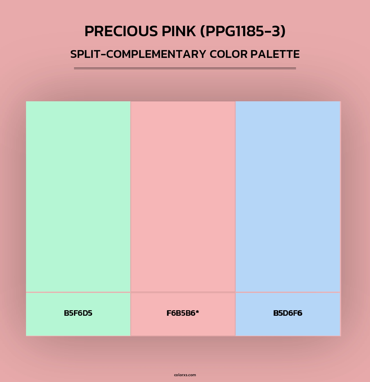 Precious Pink (PPG1185-3) - Split-Complementary Color Palette