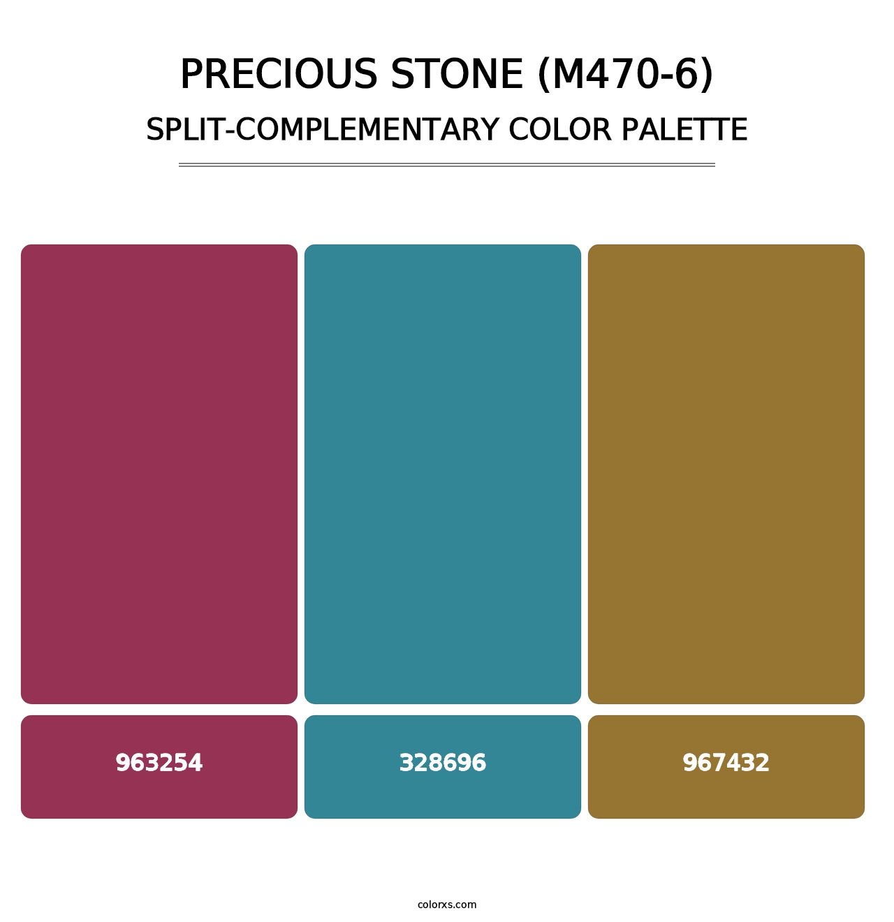 Precious Stone (M470-6) - Split-Complementary Color Palette