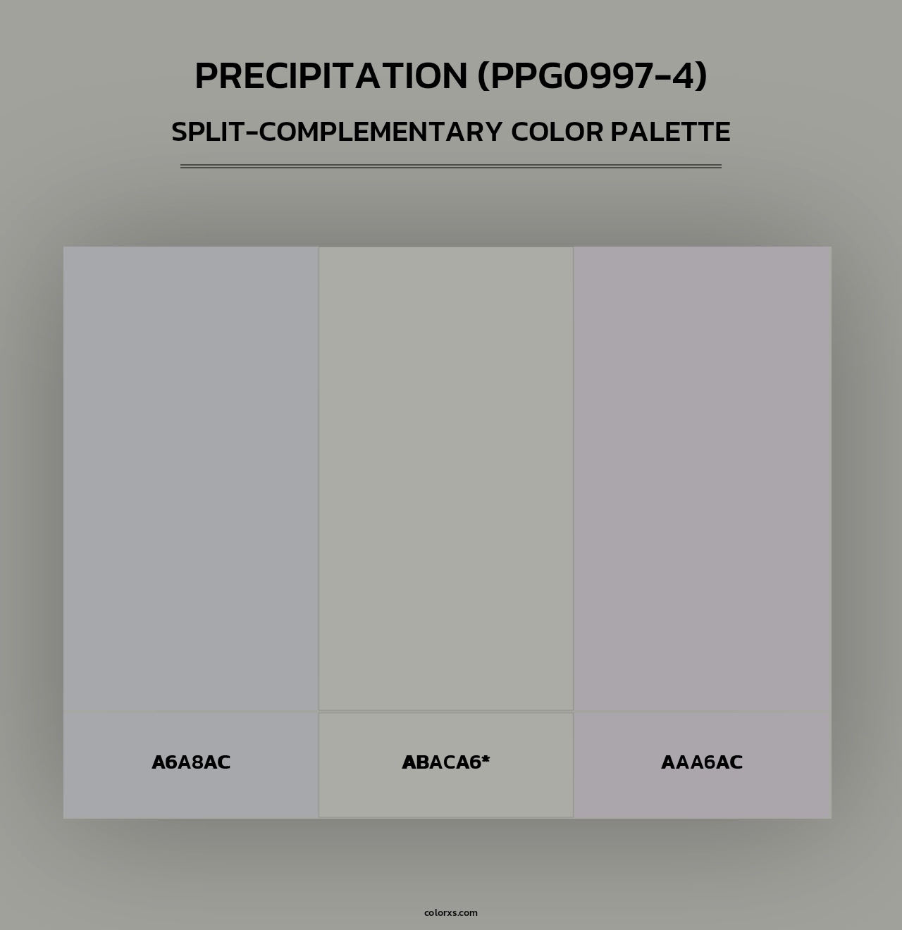 Precipitation (PPG0997-4) - Split-Complementary Color Palette