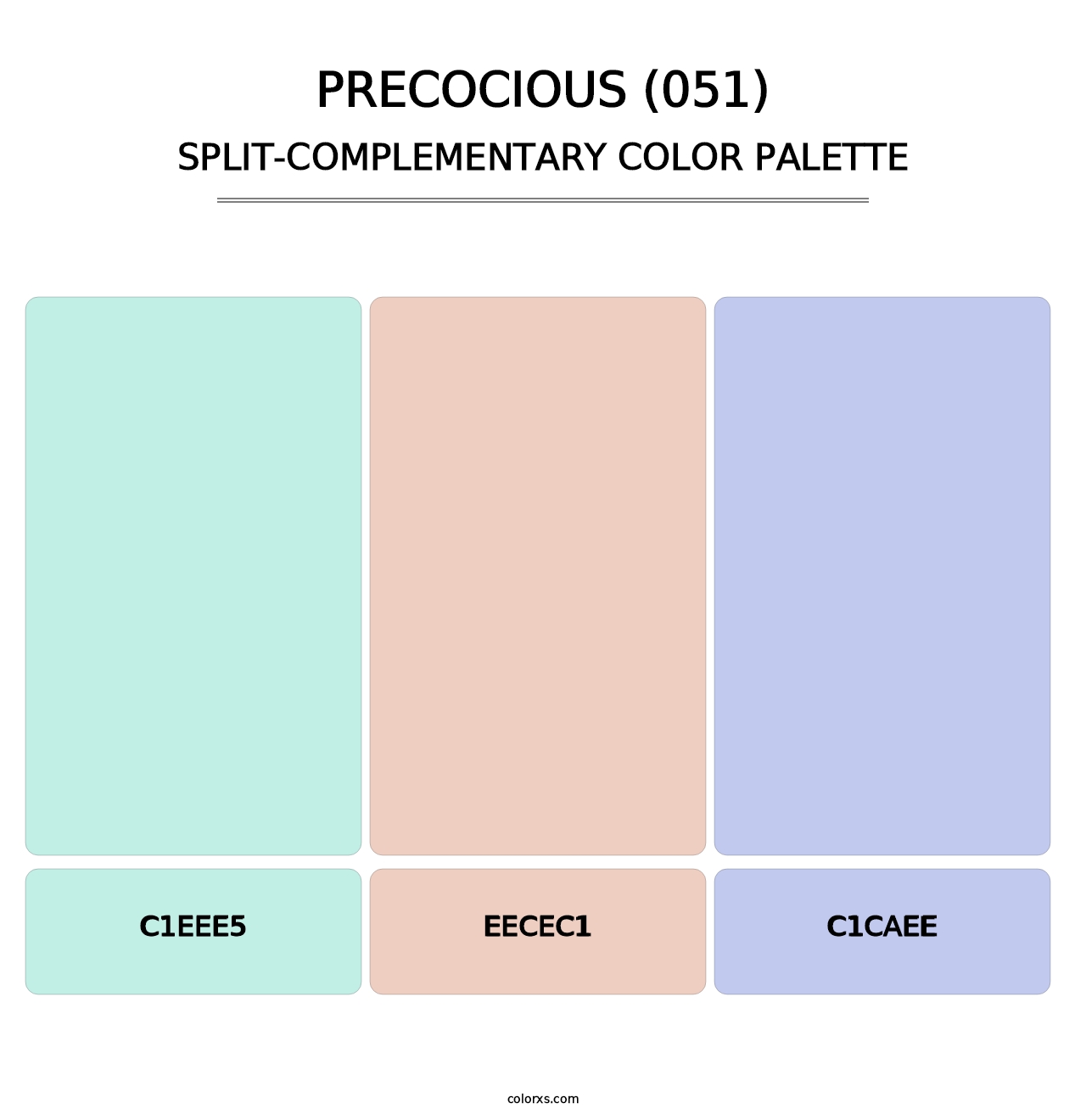 Precocious (051) - Split-Complementary Color Palette