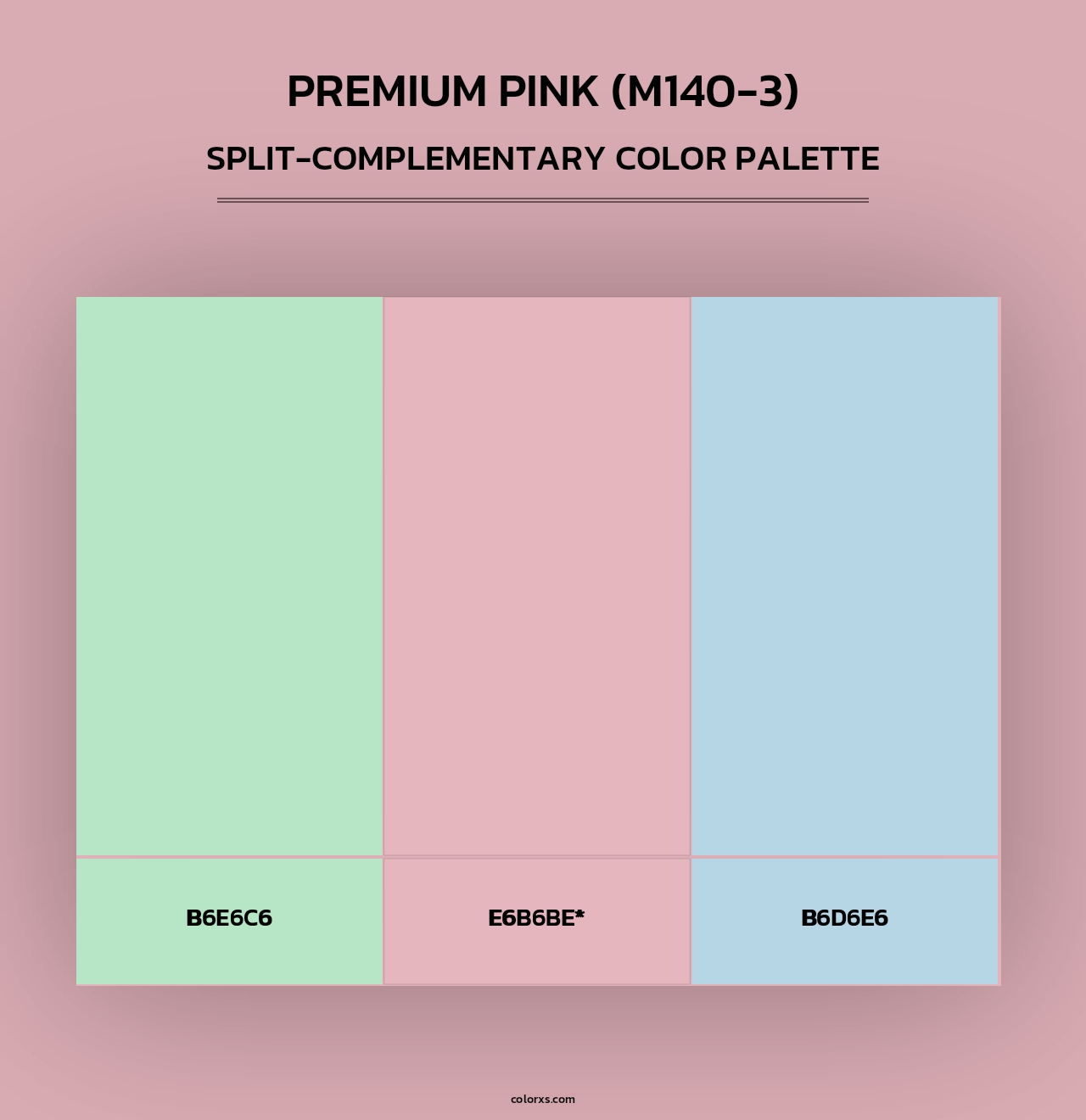 Premium Pink (M140-3) - Split-Complementary Color Palette