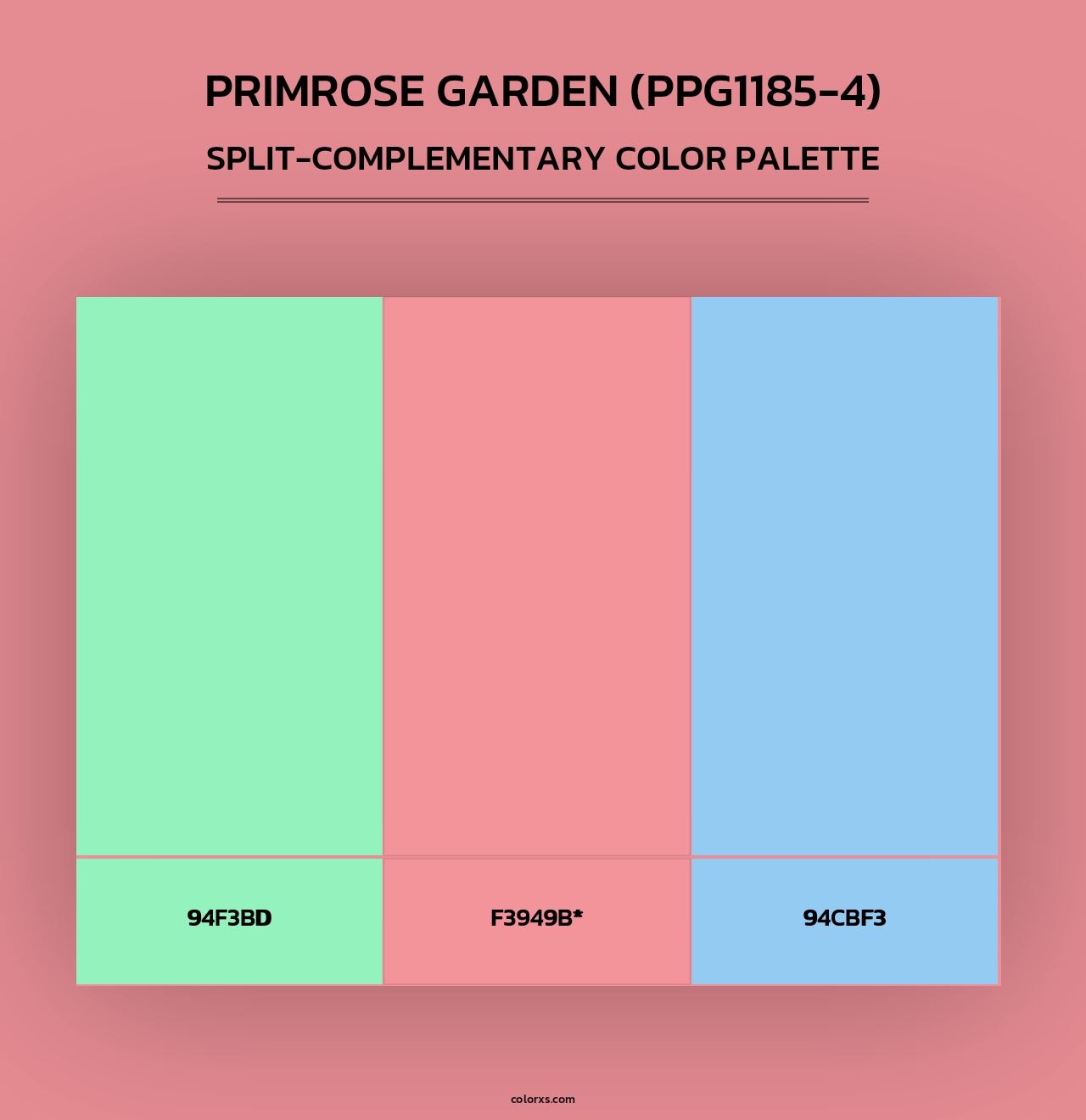 Primrose Garden (PPG1185-4) - Split-Complementary Color Palette