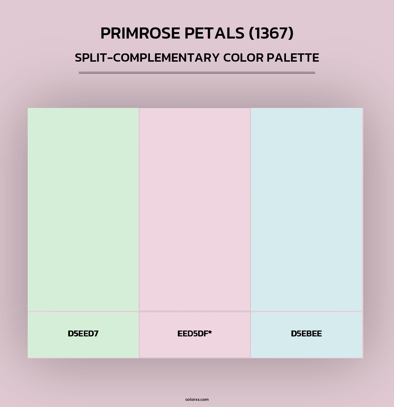 Primrose Petals (1367) - Split-Complementary Color Palette