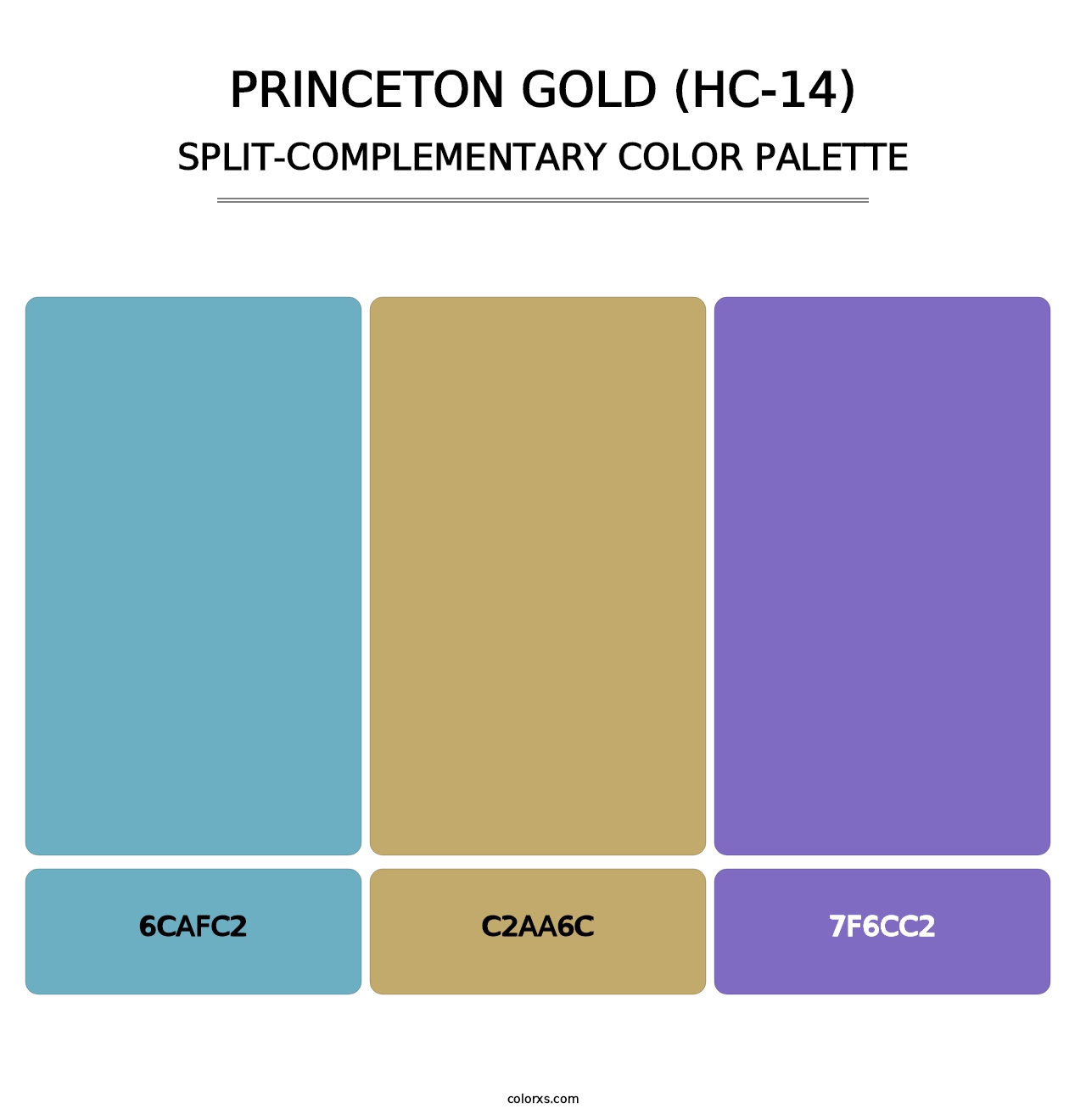 Princeton Gold (HC-14) - Split-Complementary Color Palette