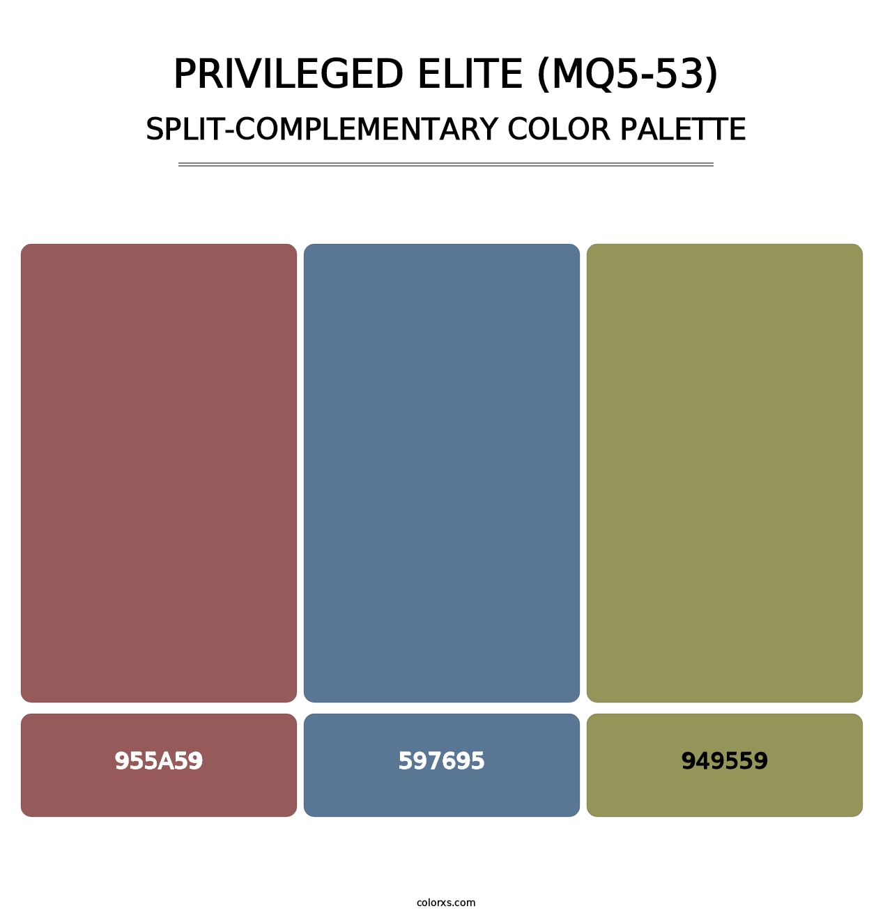 Privileged Elite (MQ5-53) - Split-Complementary Color Palette