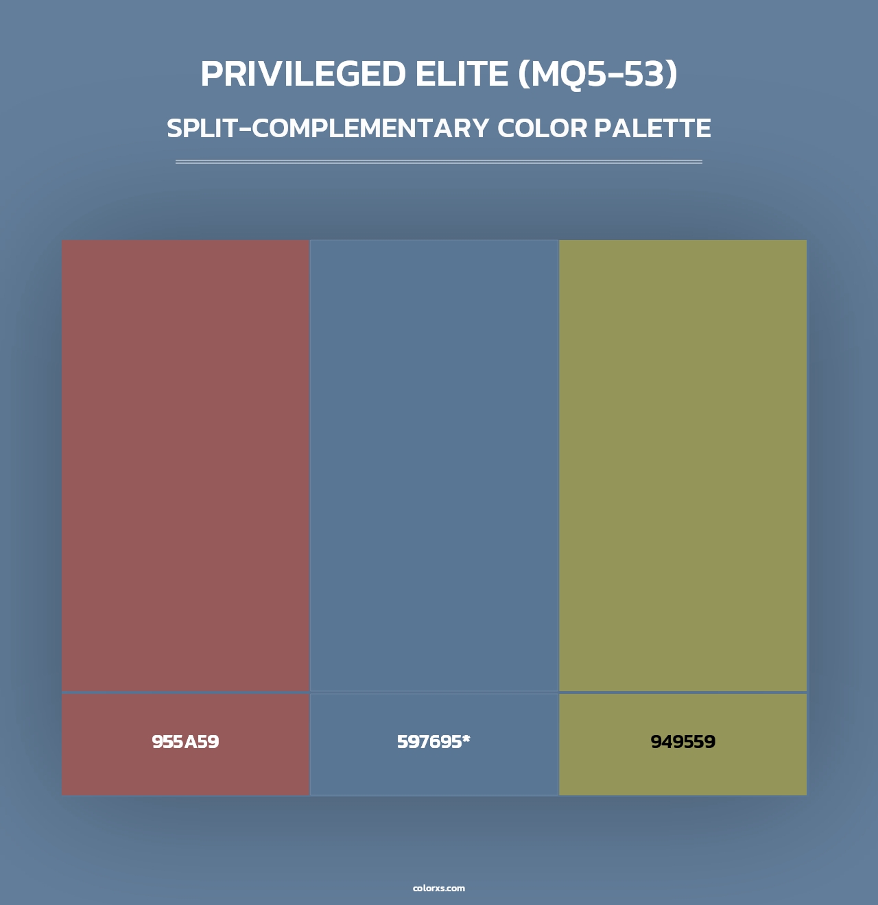 Privileged Elite (MQ5-53) - Split-Complementary Color Palette
