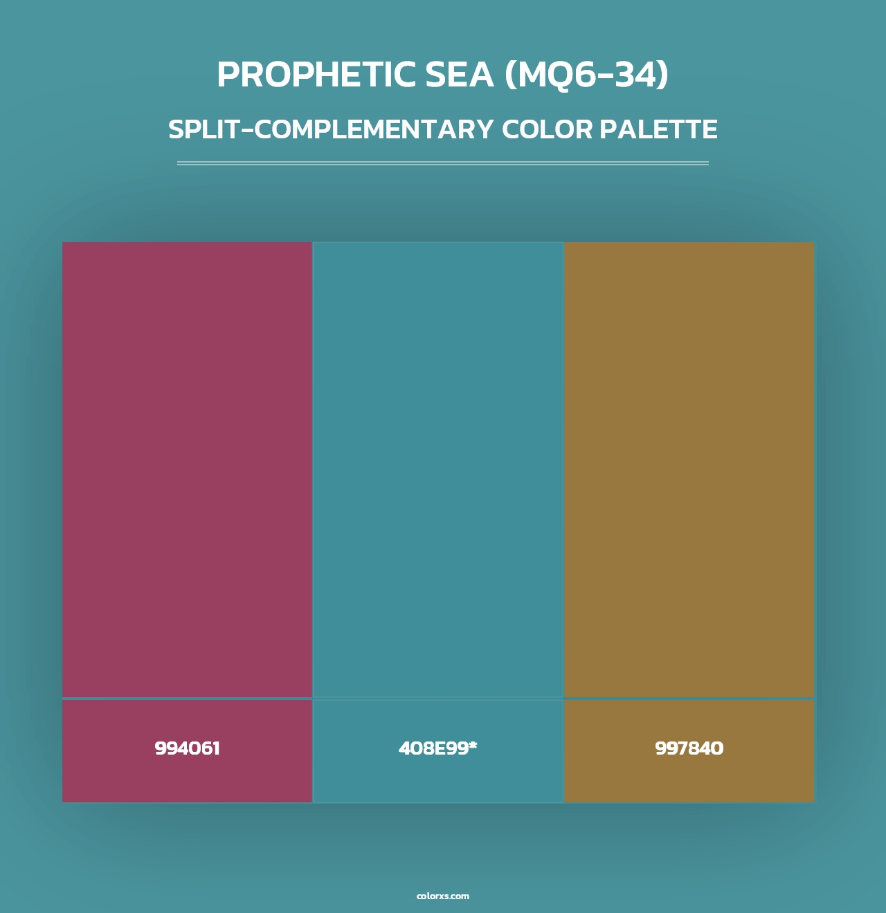 Prophetic Sea (MQ6-34) - Split-Complementary Color Palette