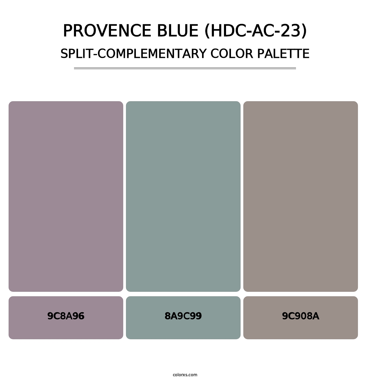 Provence Blue (HDC-AC-23) - Split-Complementary Color Palette