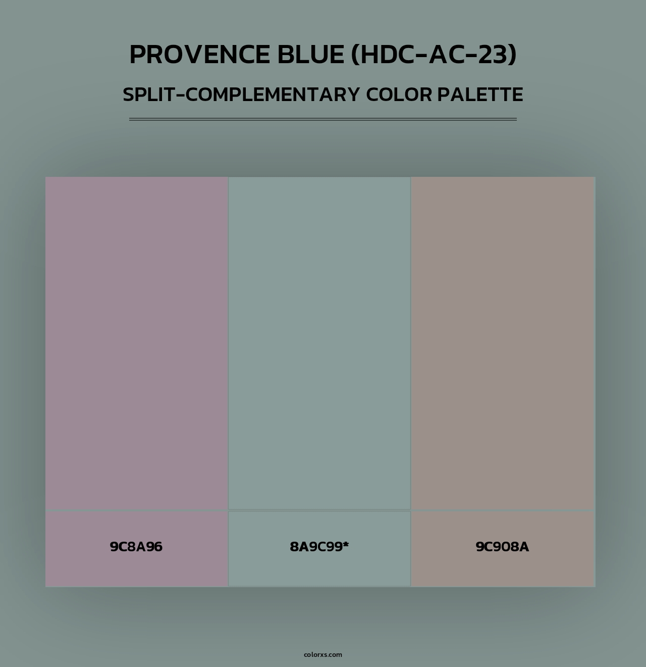 Provence Blue (HDC-AC-23) - Split-Complementary Color Palette