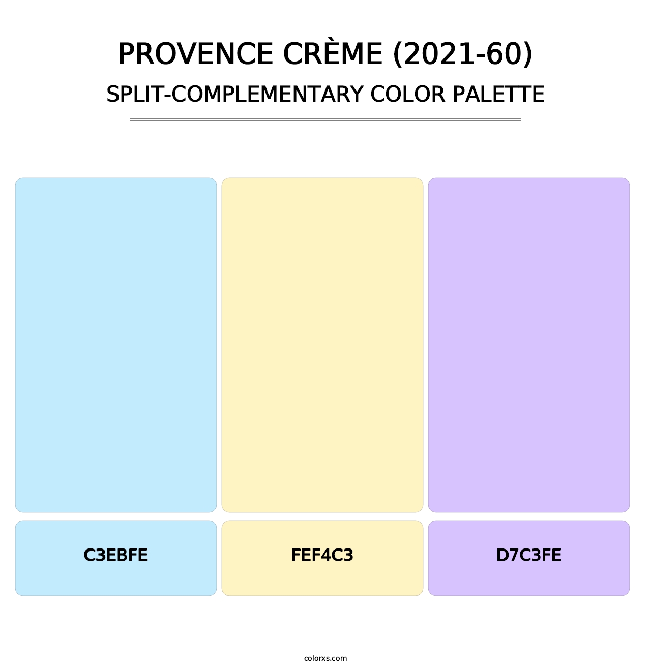 Provence Crème (2021-60) - Split-Complementary Color Palette