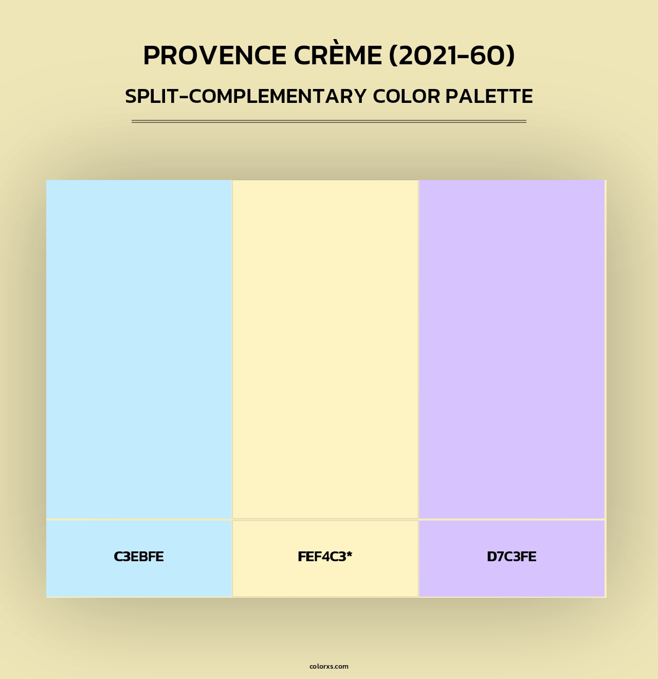 Provence Crème (2021-60) - Split-Complementary Color Palette