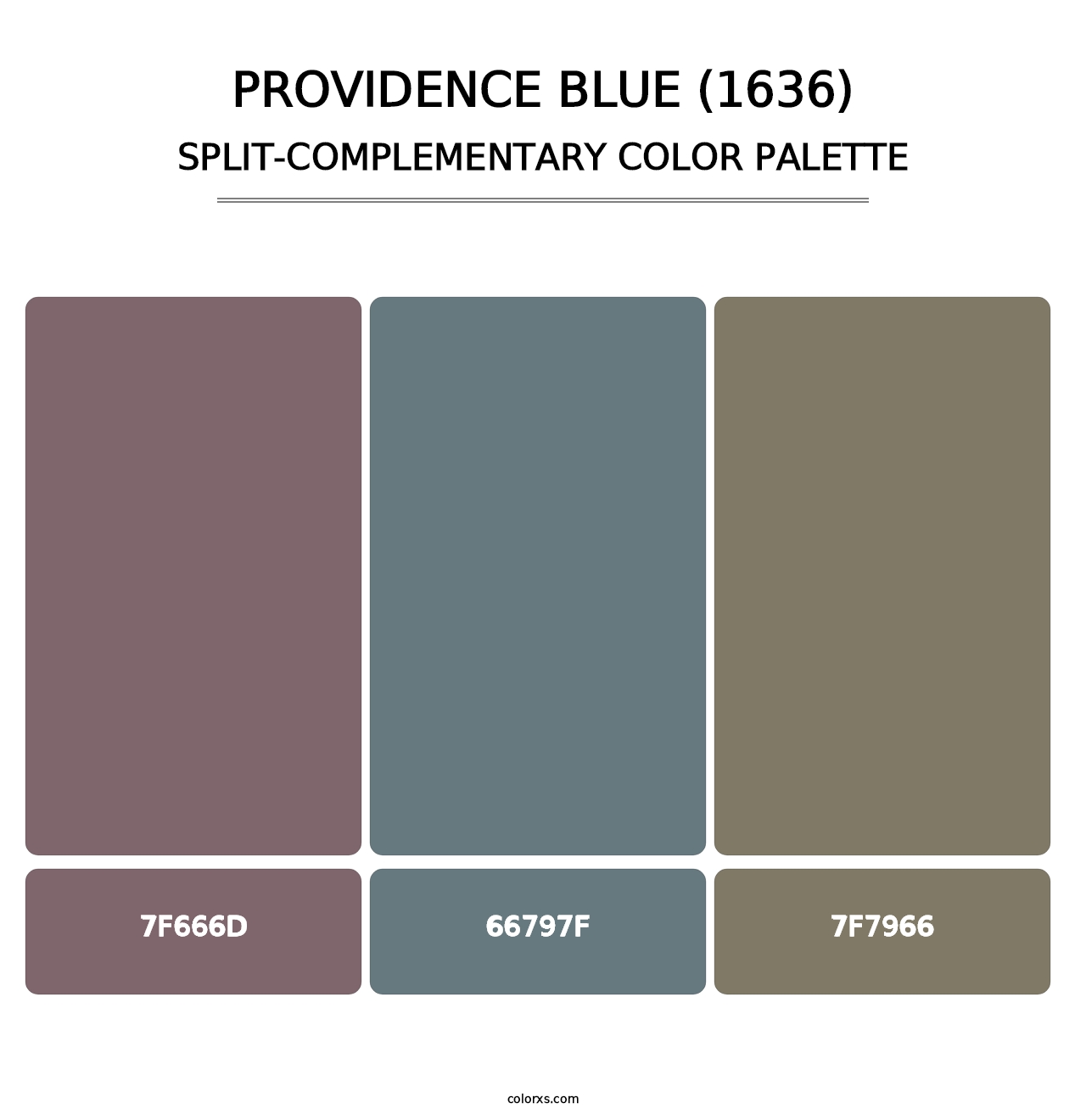 Providence Blue (1636) - Split-Complementary Color Palette