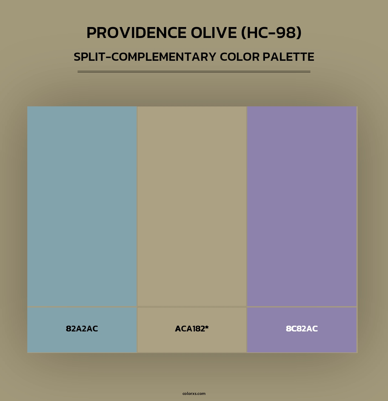 Providence Olive (HC-98) - Split-Complementary Color Palette