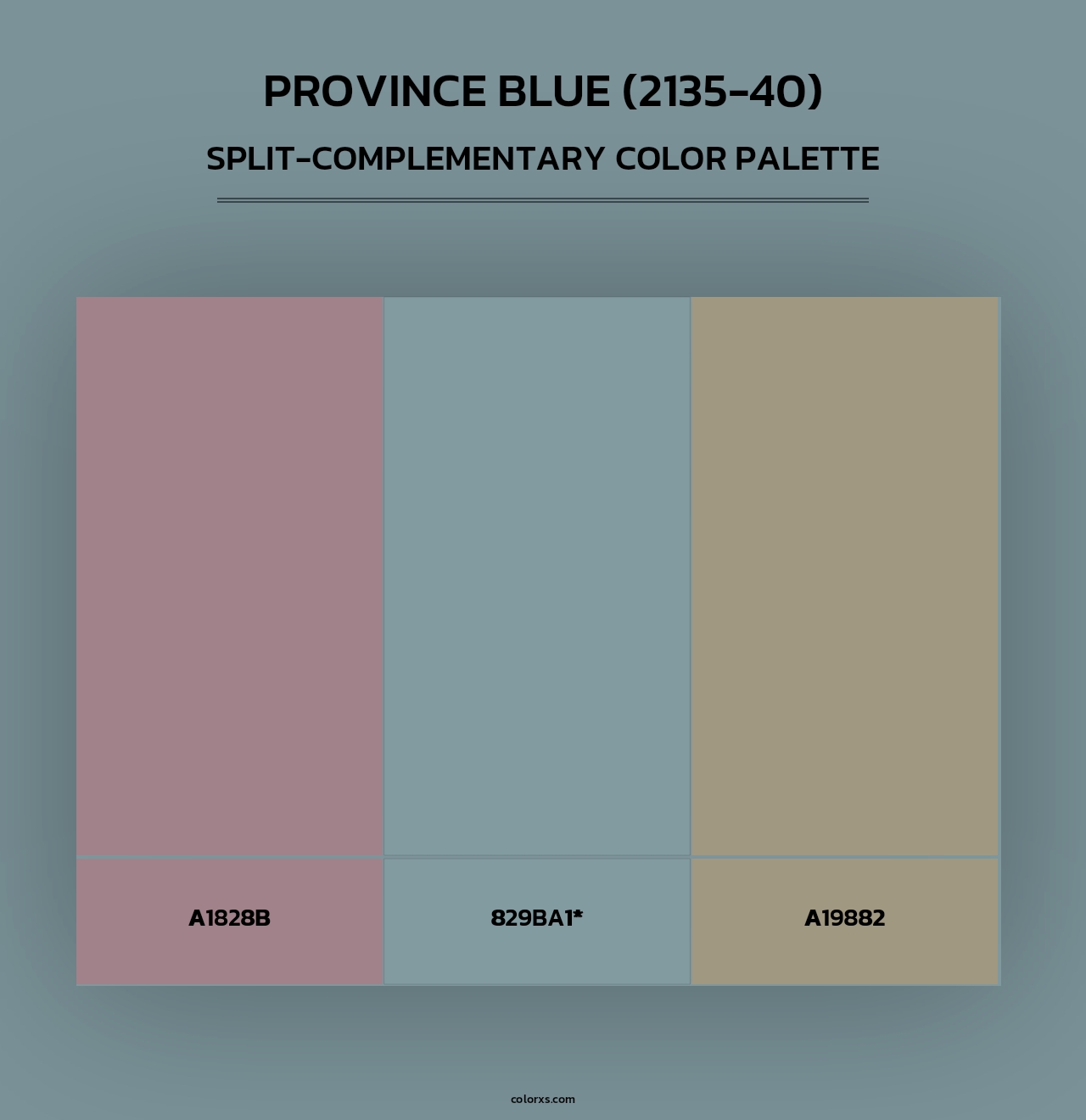 Province Blue (2135-40) - Split-Complementary Color Palette