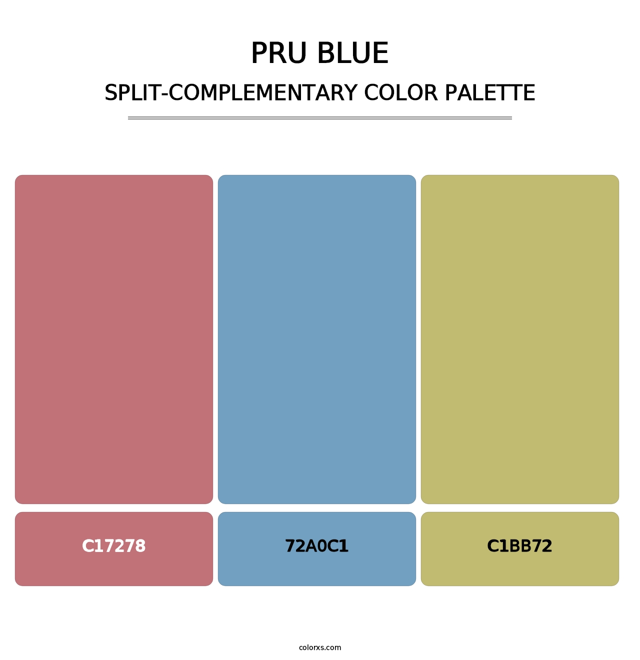 PRU Blue - Split-Complementary Color Palette