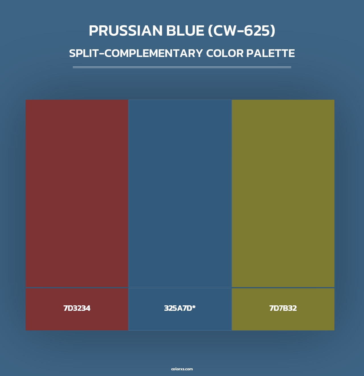 Prussian Blue (CW-625) - Split-Complementary Color Palette