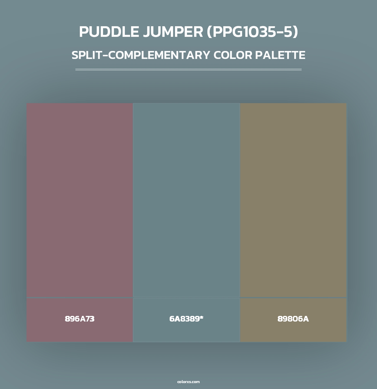Puddle Jumper (PPG1035-5) - Split-Complementary Color Palette