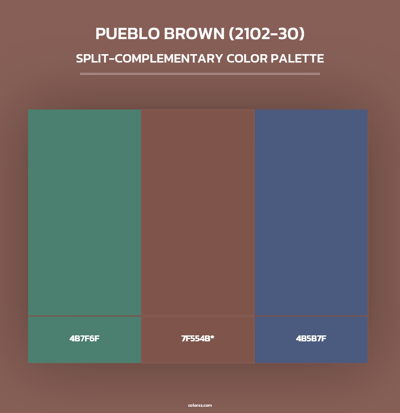 Pueblo Brown (2102-30) - Split-Complementary Color Palette