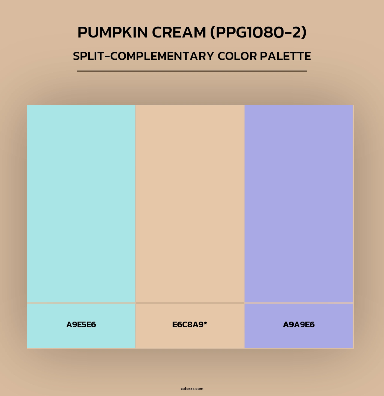 Pumpkin Cream (PPG1080-2) - Split-Complementary Color Palette