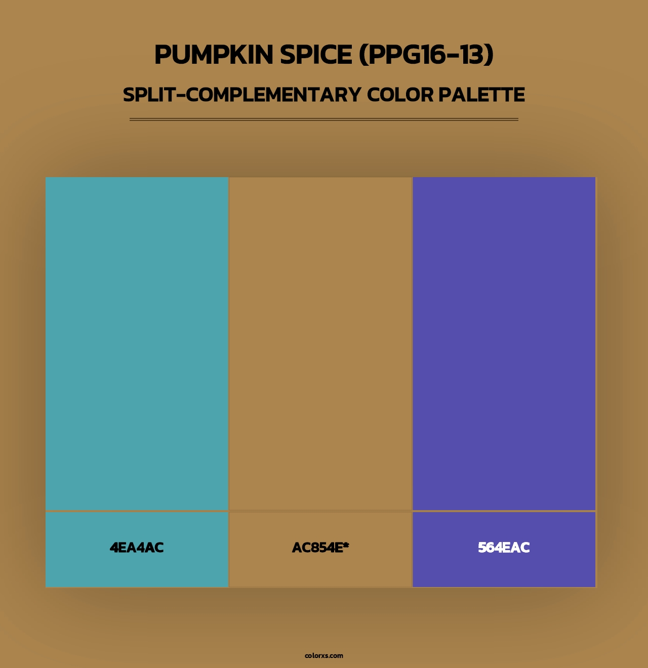 Pumpkin Spice (PPG16-13) - Split-Complementary Color Palette