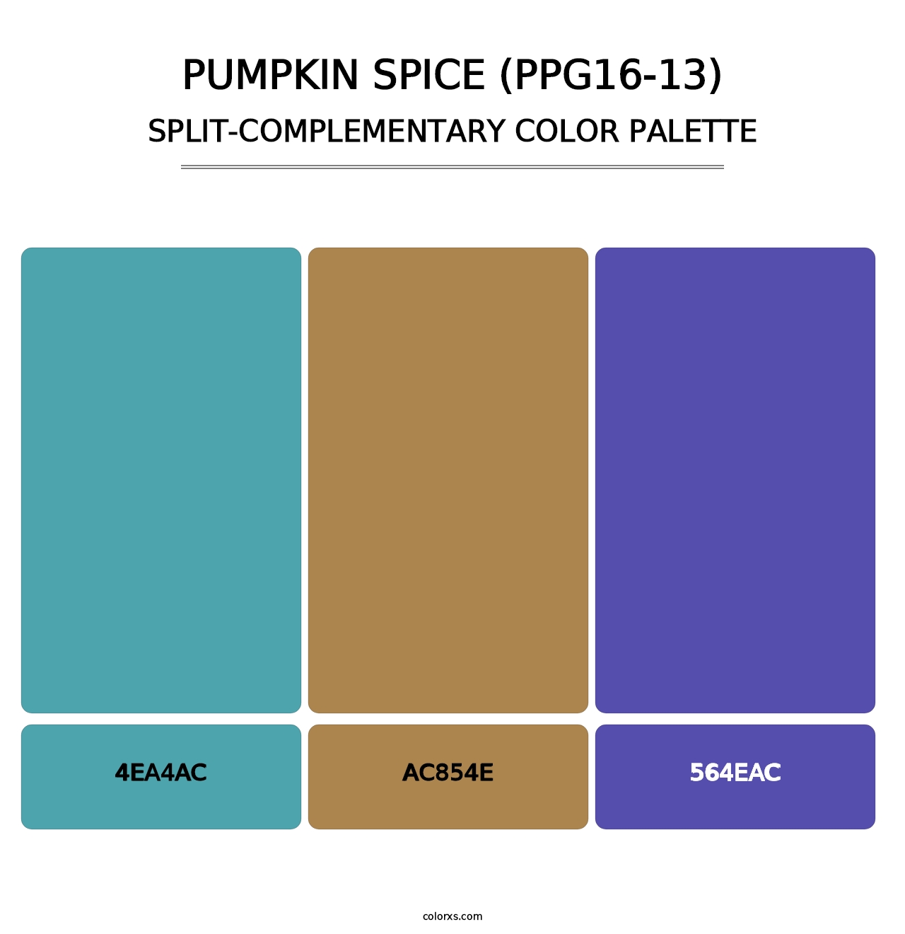 Pumpkin Spice (PPG16-13) - Split-Complementary Color Palette