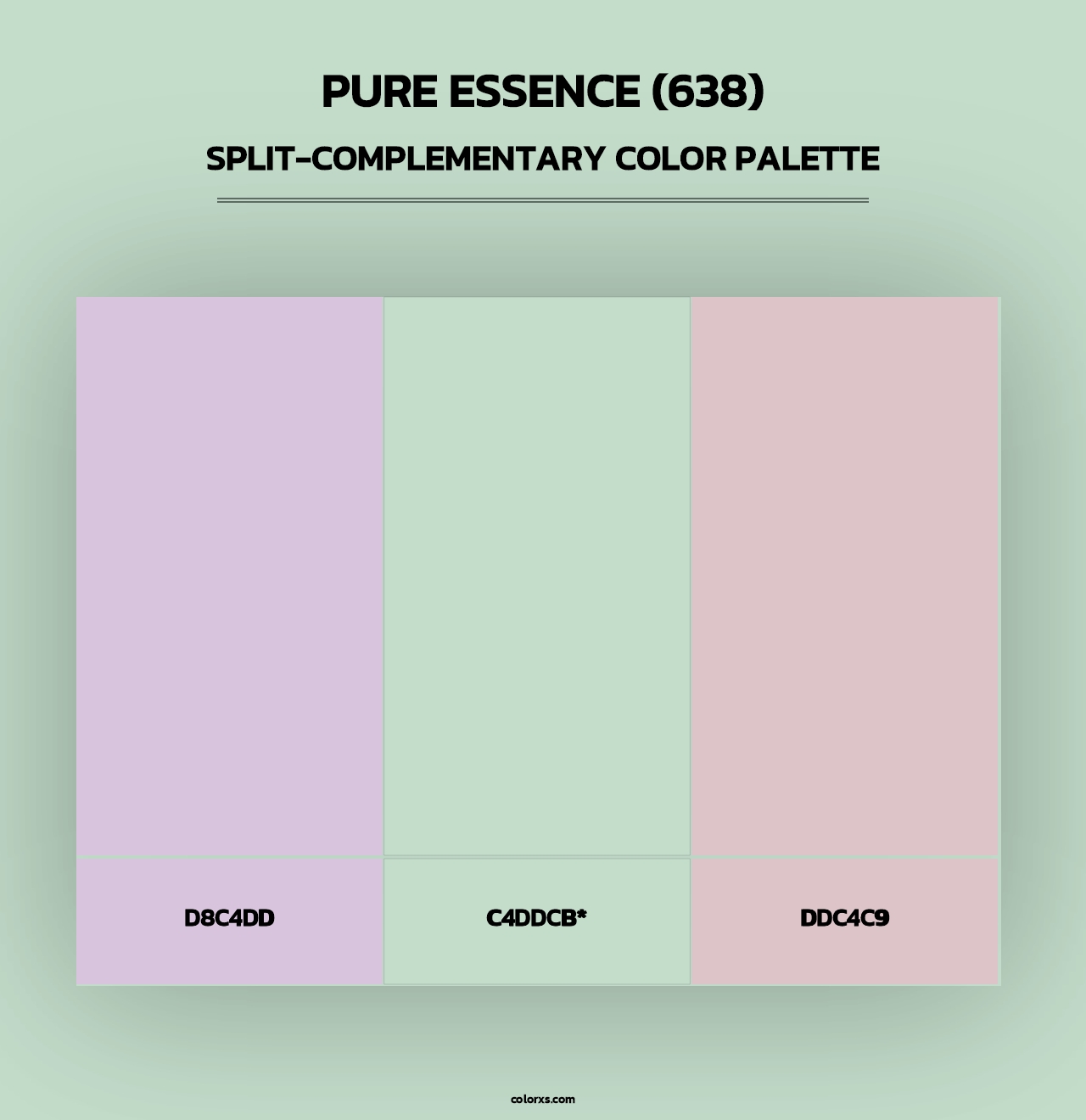 Pure Essence (638) - Split-Complementary Color Palette