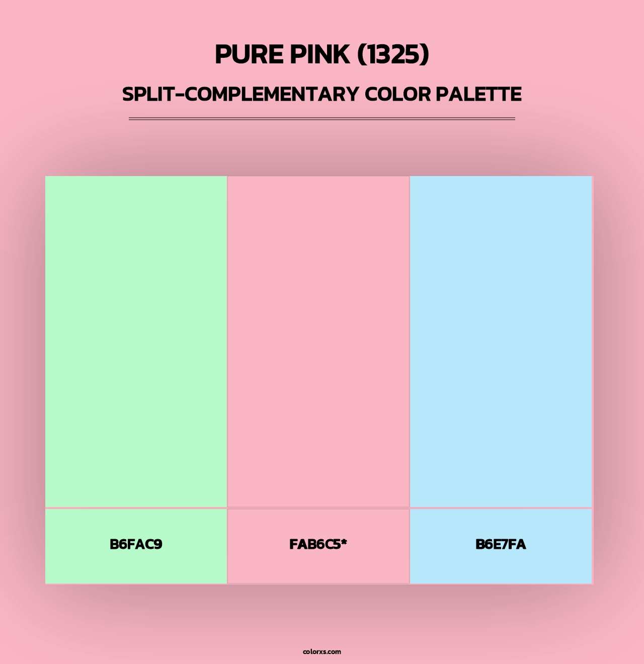 Pure Pink (1325) - Split-Complementary Color Palette