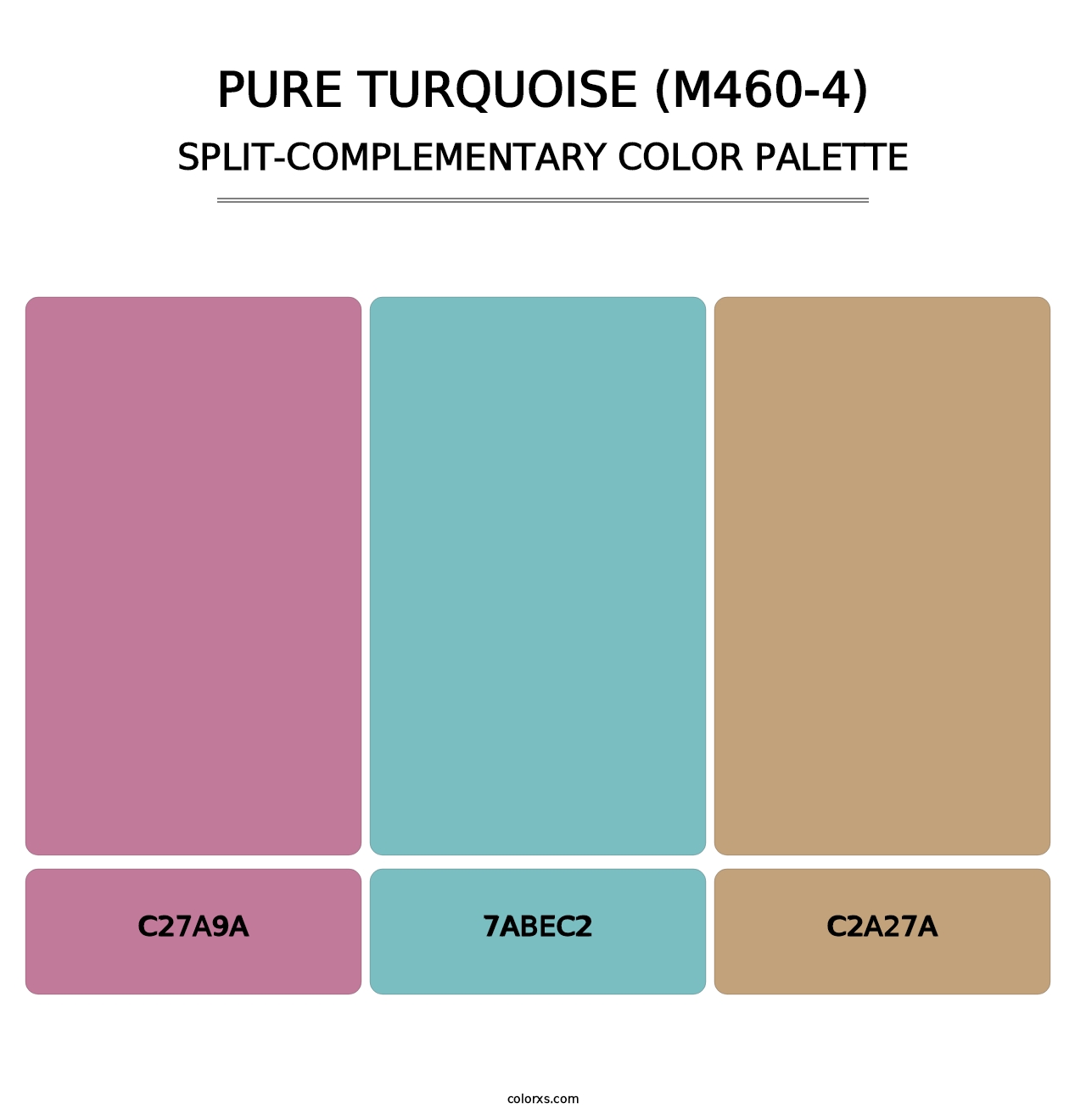 Pure Turquoise (M460-4) - Split-Complementary Color Palette