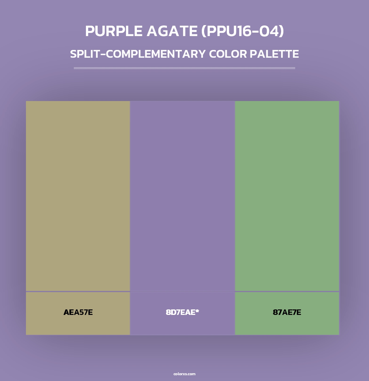 Purple Agate (PPU16-04) - Split-Complementary Color Palette