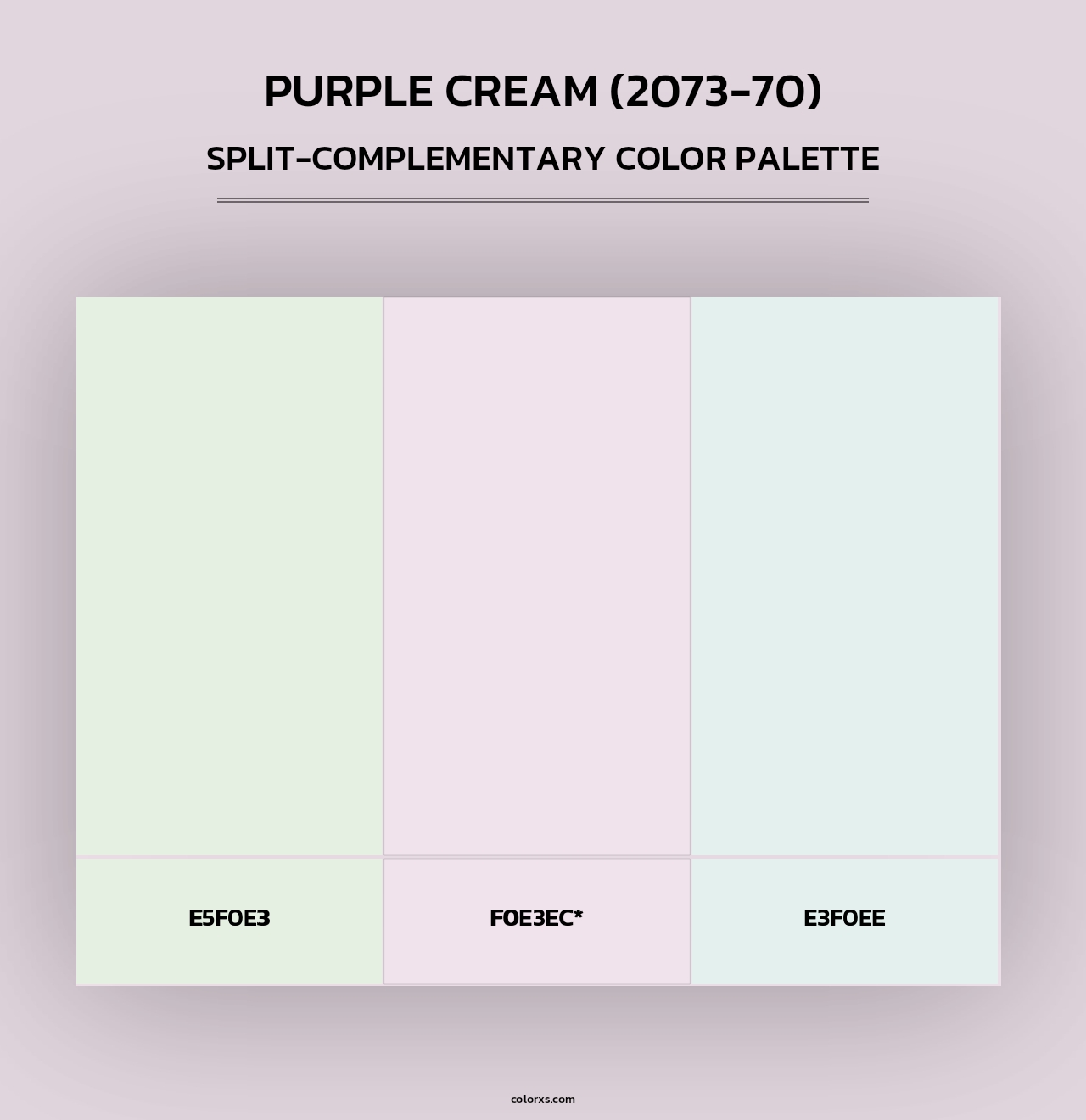 Purple Cream (2073-70) - Split-Complementary Color Palette