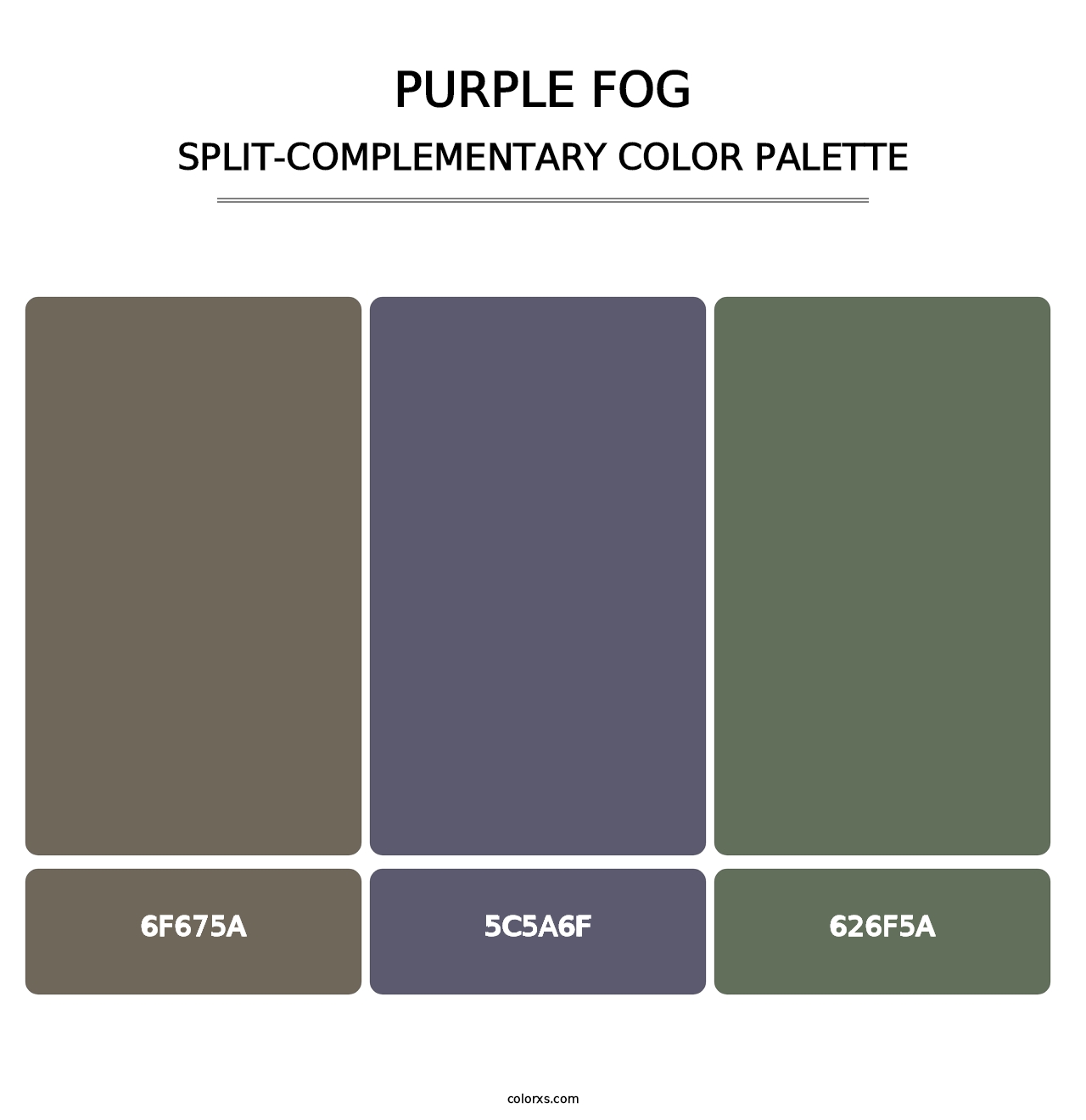 Purple Fog - Split-Complementary Color Palette