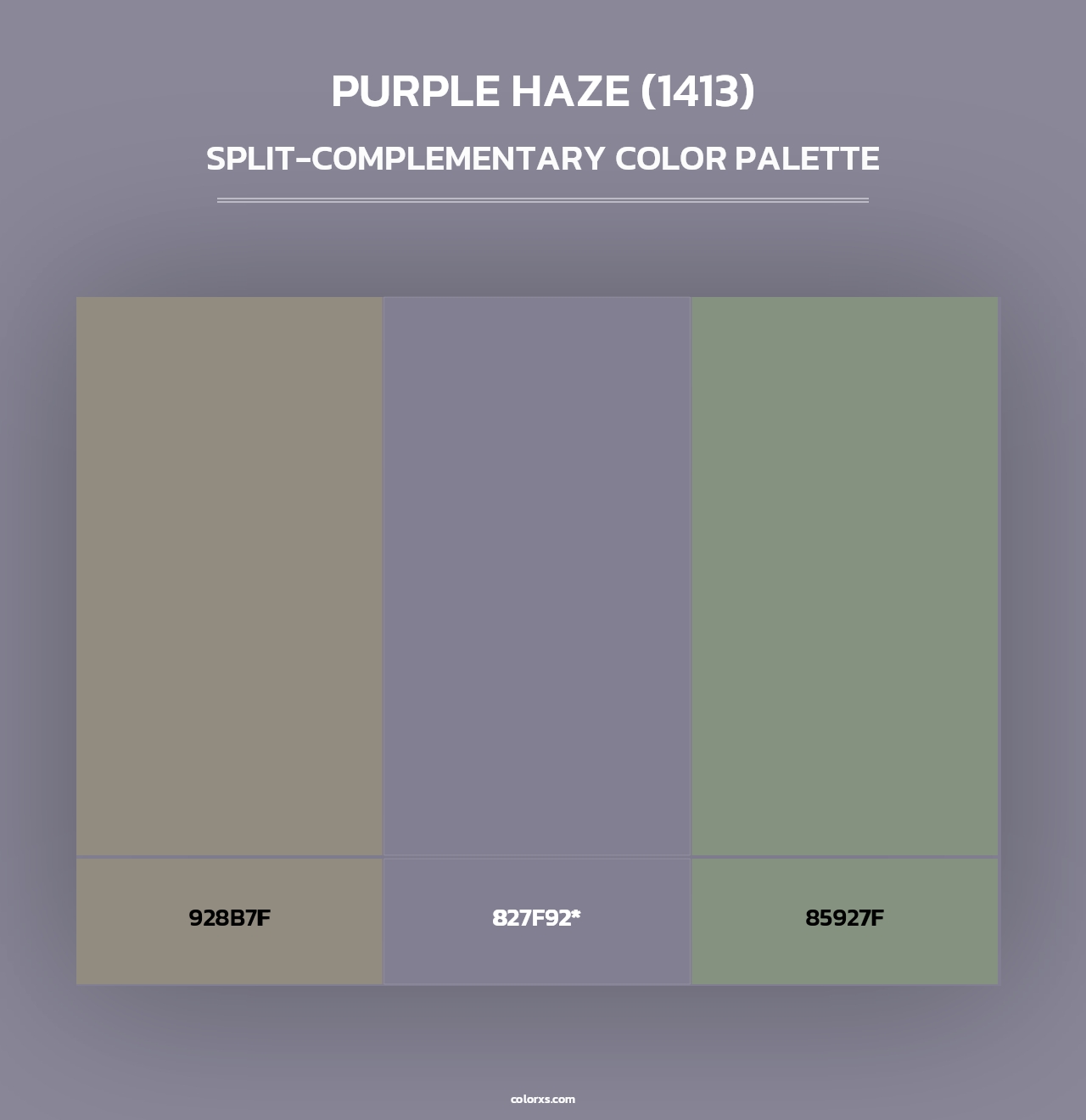 Purple Haze (1413) - Split-Complementary Color Palette