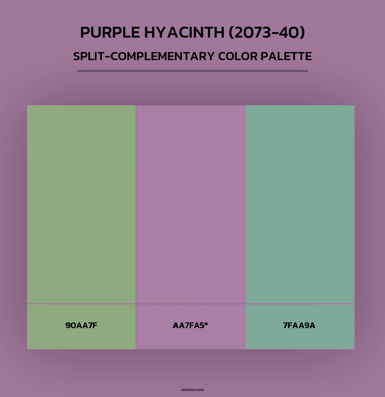 Purple Hyacinth (2073-40) - Split-Complementary Color Palette