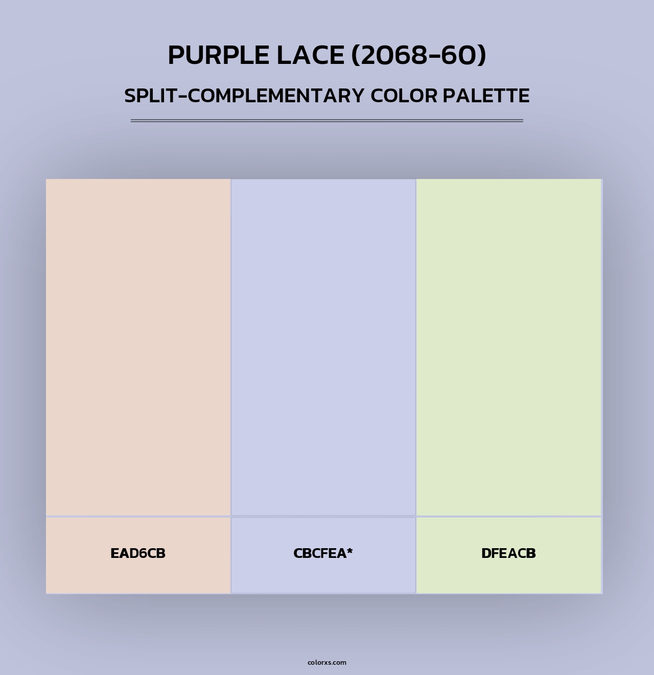 Purple Lace (2068-60) - Split-Complementary Color Palette