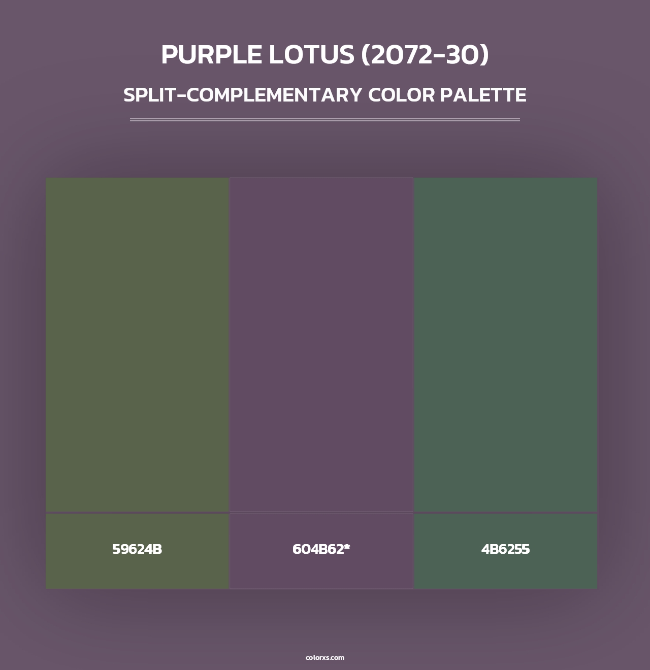 Purple Lotus (2072-30) - Split-Complementary Color Palette