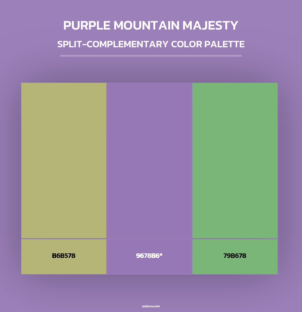 Purple Mountain majesty - Split-Complementary Color Palette