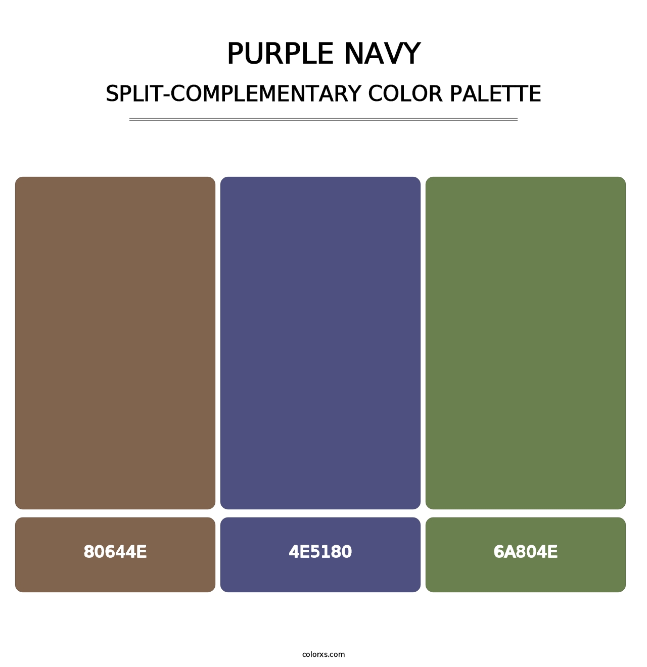 Purple Navy - Split-Complementary Color Palette