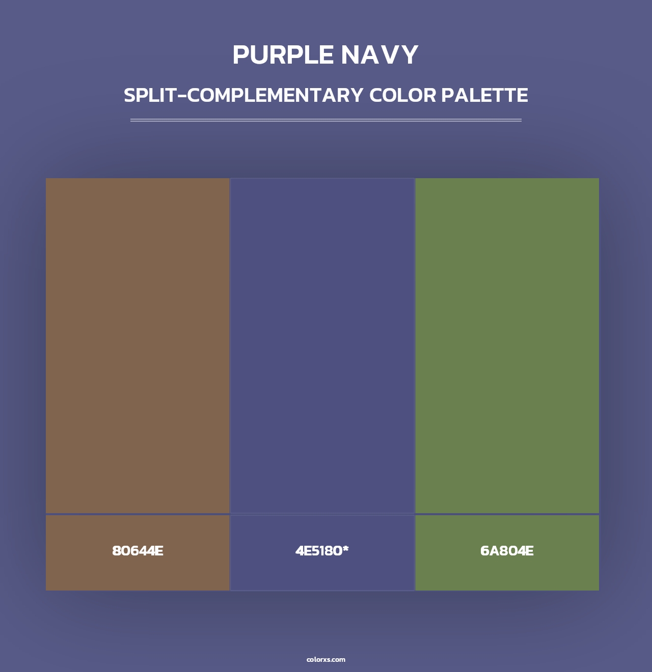 Purple Navy - Split-Complementary Color Palette