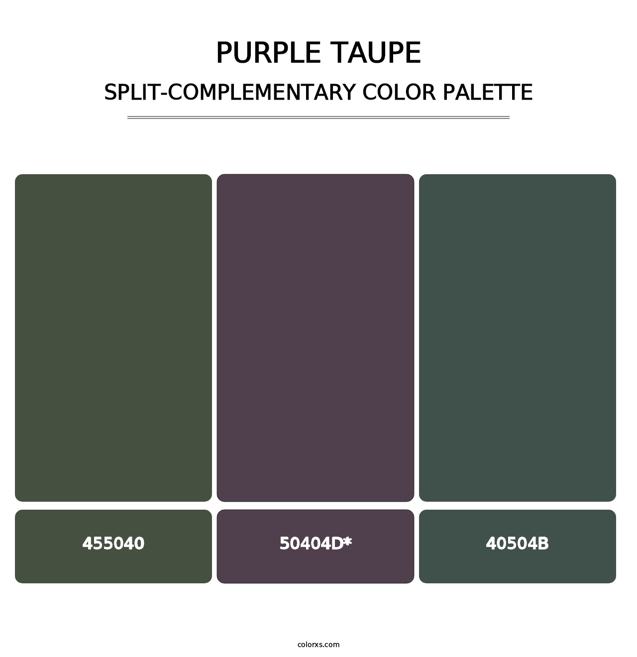 Purple Taupe - Split-Complementary Color Palette