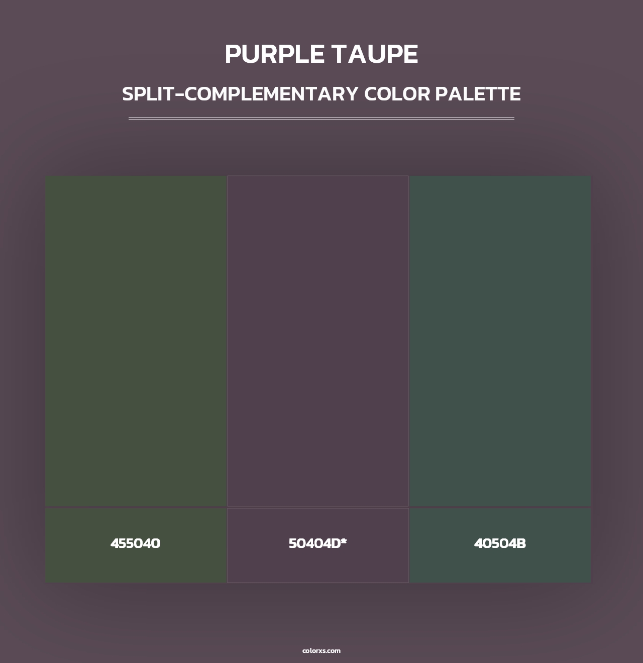 Purple Taupe - Split-Complementary Color Palette