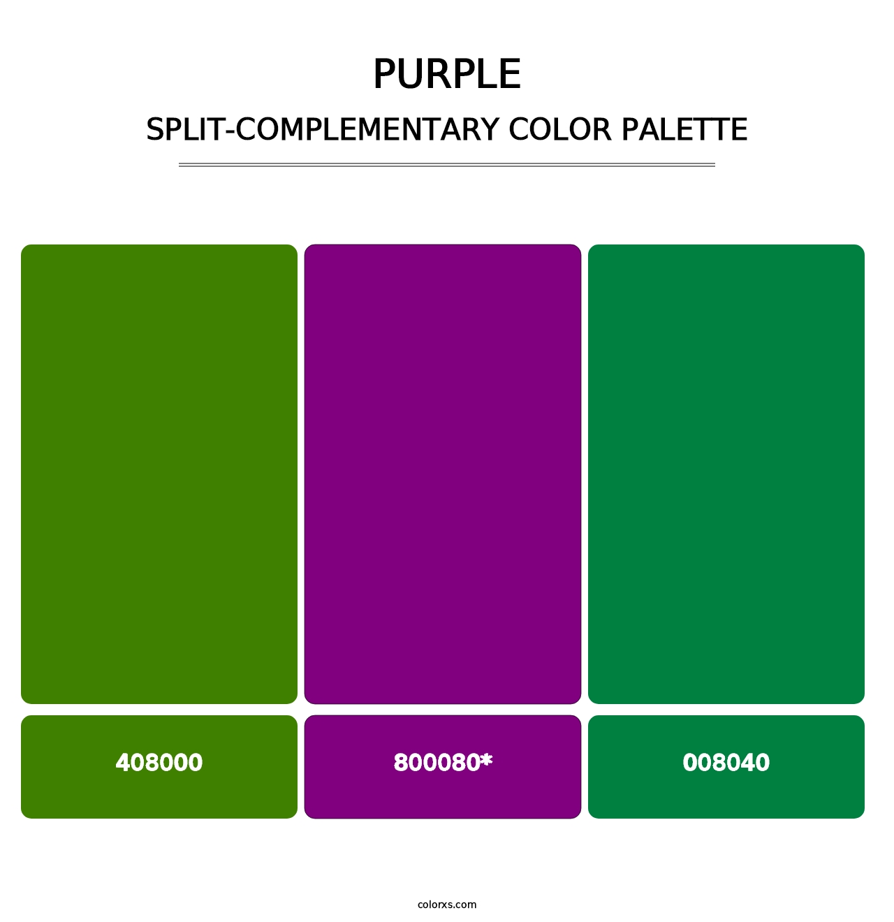 Purple - Split-Complementary Color Palette